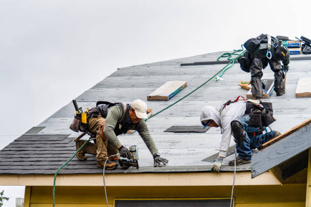 Professional Gutter Installation technician working in Tyner, IN